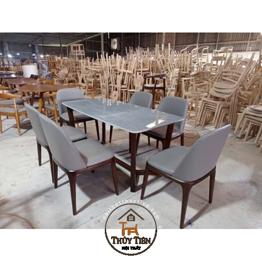 BỘ BÀN ĂN 6 GHẾ MẶT ĐÁ KIỂU HIỆN ĐẠI
