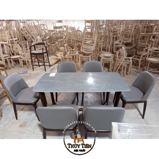 BỘ BÀN ĂN 6 GHẾ MẶT ĐÁ KIỂU HIỆN ĐẠI