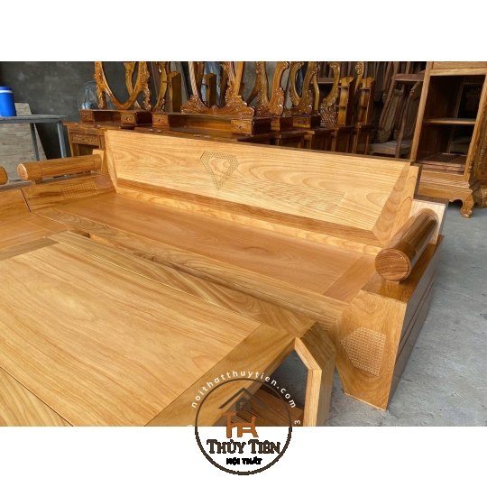 Bàn ghế sofa góc kim cương 