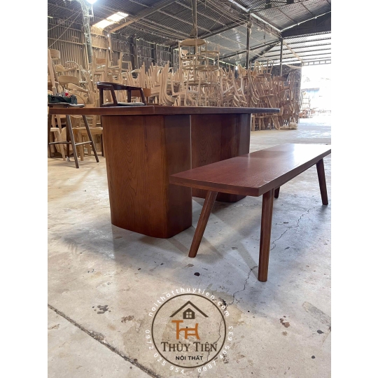❤️ Trả khách bàn và ghế băng theo mẫu khách, kích thước 1.4m gỗ Ash🍀🍀