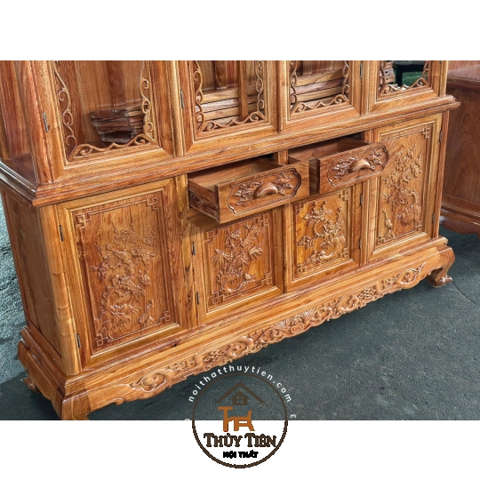 Tủ rượu gỗ hương đá 