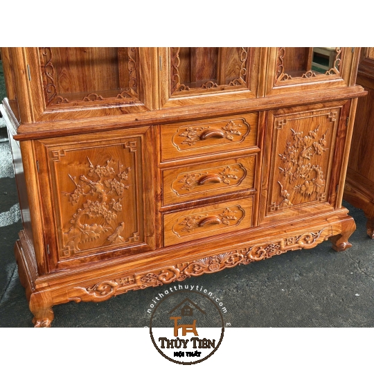 Tủ rượu gỗ hương đá 