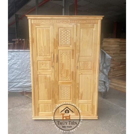 Mẫu tủ quần áo gỗ thông