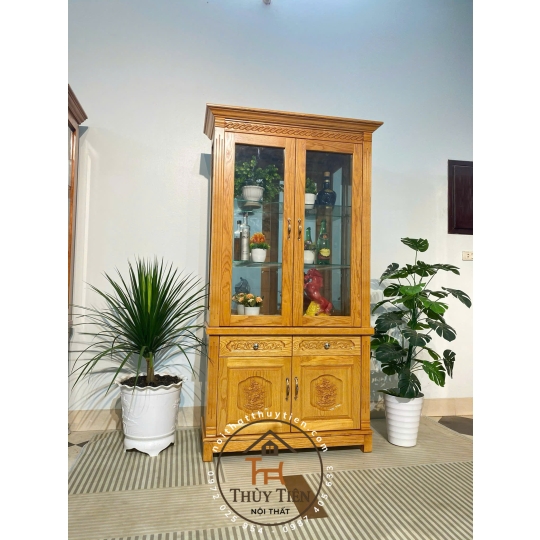 Mẫu tủ rượu gỗ sồi