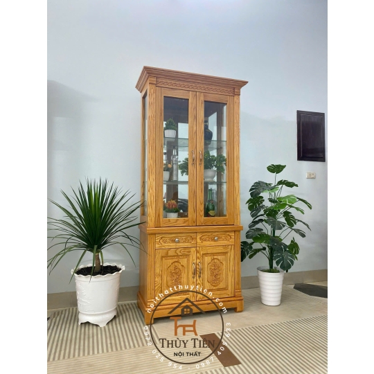 Mẫu tủ rượu gỗ sồi