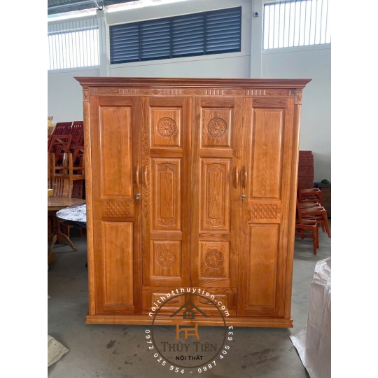 Mẫu tủ quần áo sồi nam