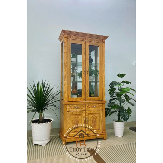 Mẫu tủ rượu gỗ sồi