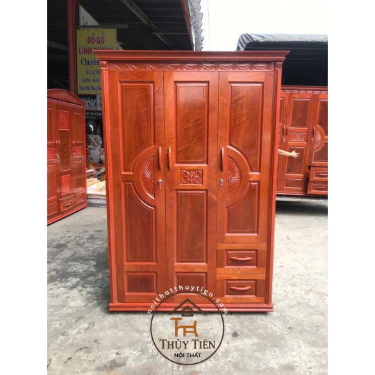 Mẫu tủ quần áo xoan phủ