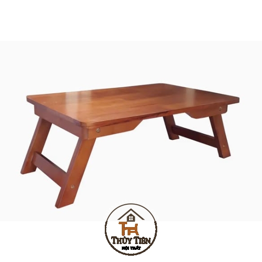 Bàn gấp gọn đa năng gỗ cao su chân gỗ 
