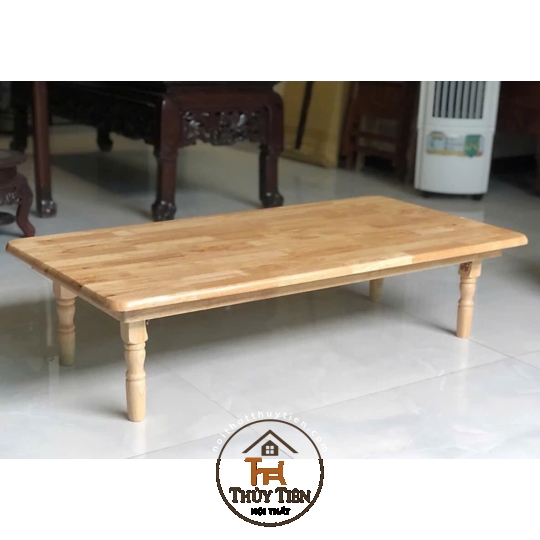 Bàn gấp gọn đa năng gỗ cao su chân gỗ 