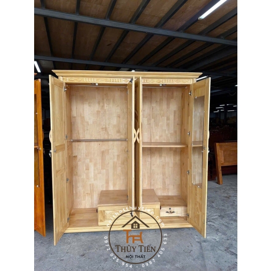 Mẫu tủ quần áo gỗ thông