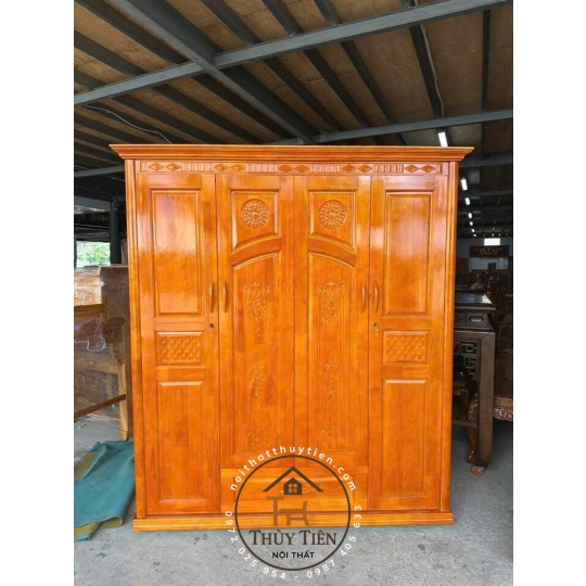 Mẫu tủ quần áo gỗ thông