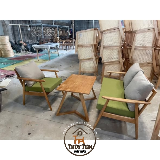 SET SOFA TAY NHỌN PHỐI 2 MÀU