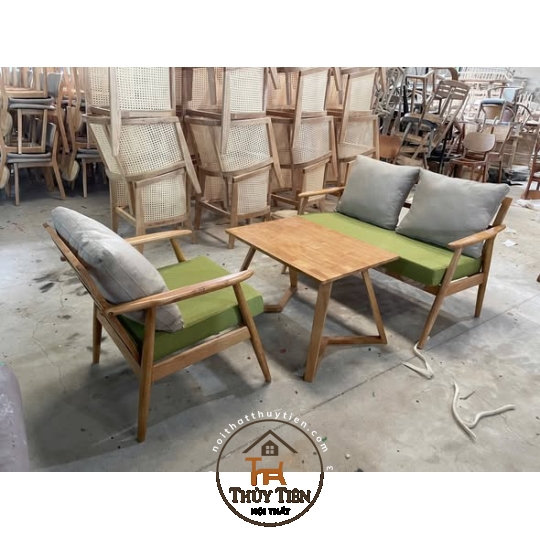 SET SOFA TAY NHỌN PHỐI 2 MÀU