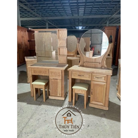 Bàn trang điểm gỗ sồi Pháp - BTDGS 001