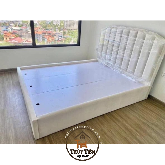 Giường bọc nỉ nhung cao cấp 