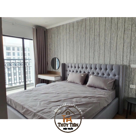 Giường bọc nỉ nhung cao cấp 