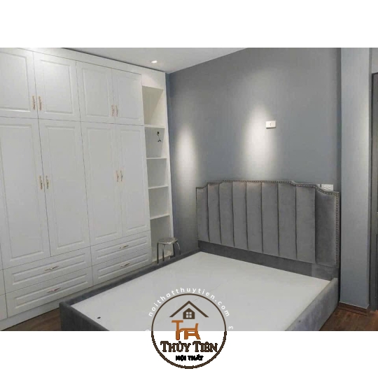 Giường bọc nỉ nhung cao cấp 