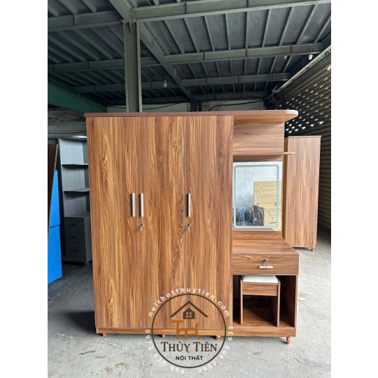 Tủ quần áo MDF mẫu mới kèm bàn trang điểm