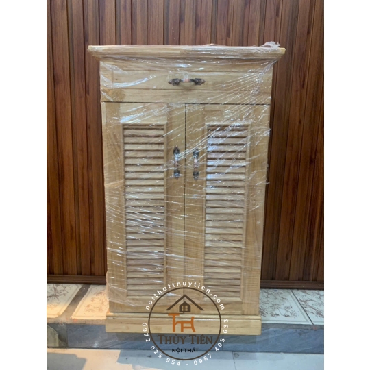 Tủ giày dép gỗ cao su ngang 60cm
