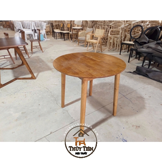 Bàn ăn lunar tròn & chữ nhật gỗ cao su 
