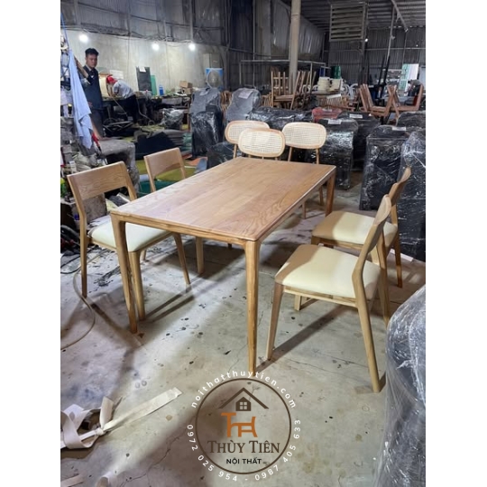 SET BÀN ĂN 4 GHẾ GỖ ASH