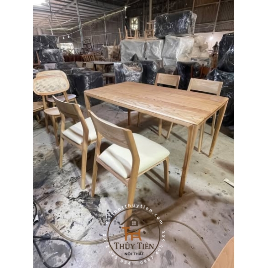 SET BÀN ĂN 4 GHẾ GỖ ASH