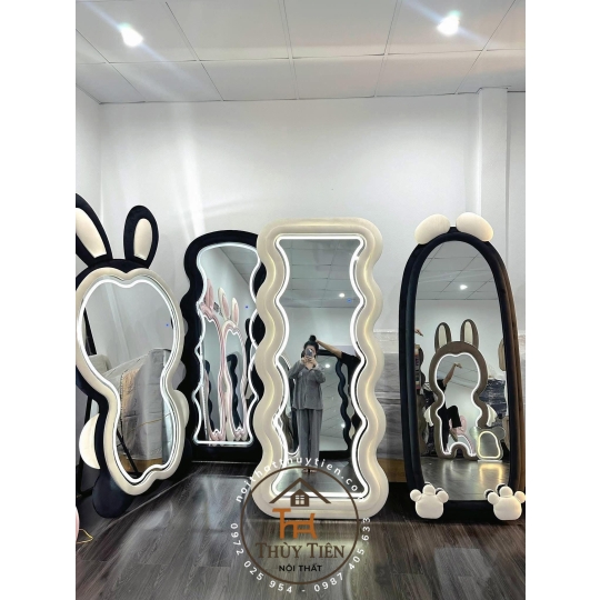 Gương decor toàn thân đèn led ko đèn led nhiều mẫu hàng loại 1 