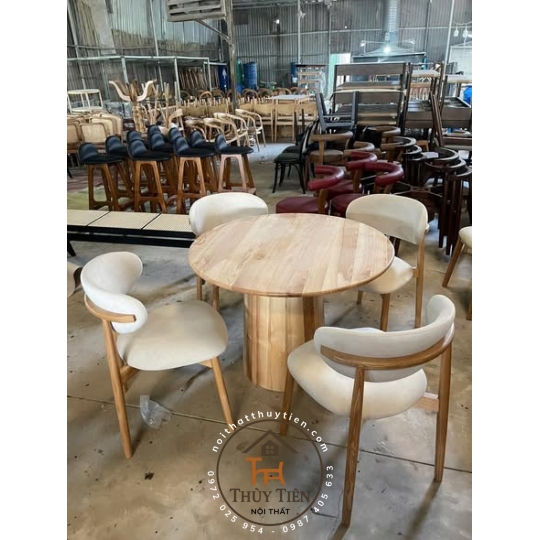 Set bàn ăn tròn 4 ghế