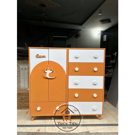 Mẫu tủ quần áo cho bé MDF 
