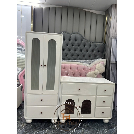 Mẫu tủ quần áo cho bé MDF 