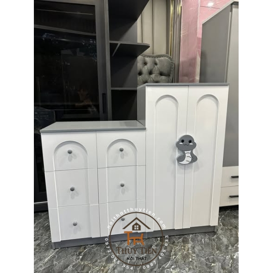 Tủ gỗ công nghiệp Mdf lõi nâu 