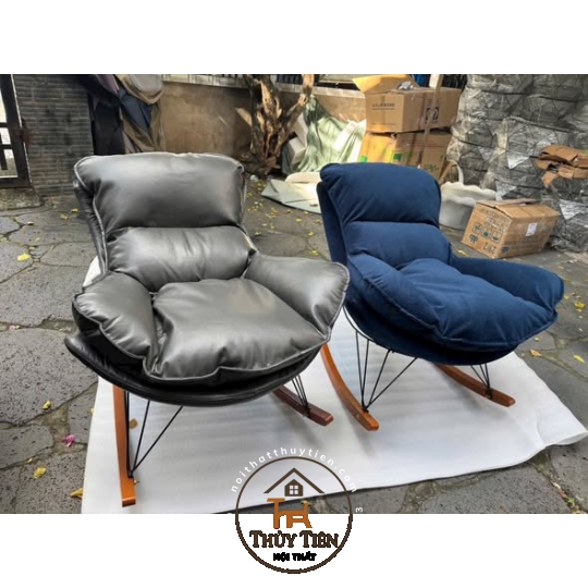 Ghế Bập bênh tôm tặng kèm đôn gác chân 