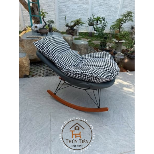 Ghế Bập bênh tôm tặng kèm đôn gác chân 