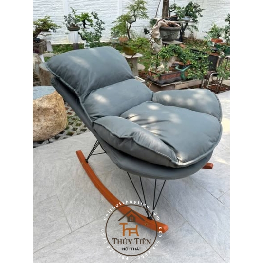 Ghế Bập bênh tôm tặng kèm đôn gác chân 