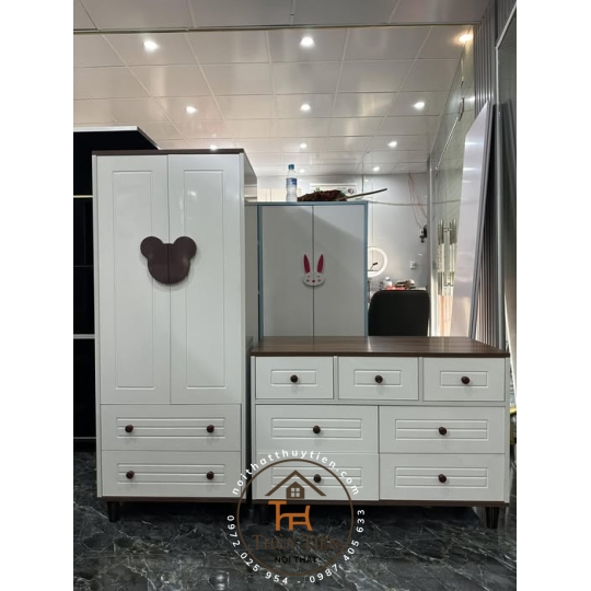 Cặp tủ em bé  MDF e làm theo yêu cầu khách 