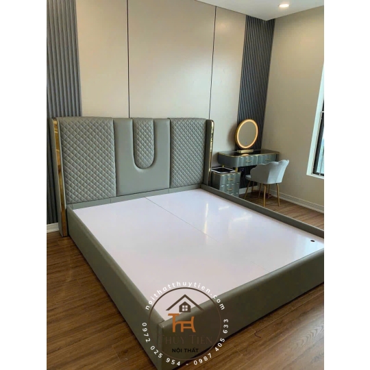 Tổng hợp mẫu giường bọc nỉ , da cho khách giá tận xưởng