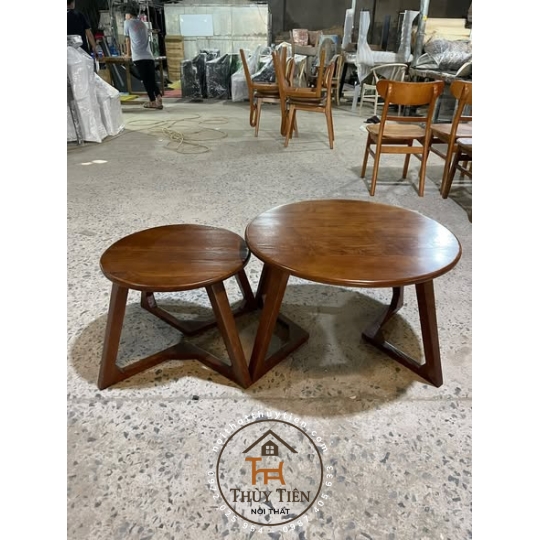 Bộ sofa kết hợp cặp bàn chân V gỗ ash