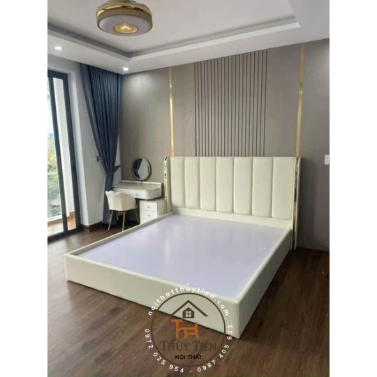 Tổng hợp mẫu giường bọc nỉ , da cho khách giá tận xưởng