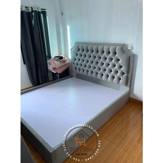 Tổng hợp mẫu giường bọc nỉ , da cho khách giá tận xưởng