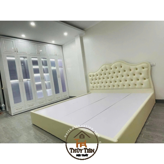 Tổng hợp mẫu giường bọc nỉ , da cho khách giá tận xưởng