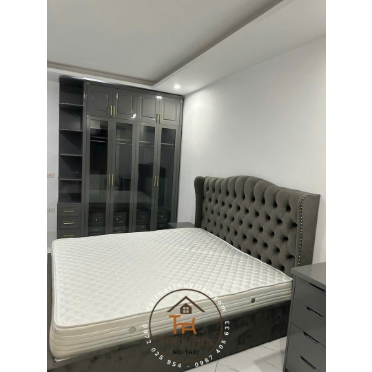 Tổng hợp mẫu giường bọc nỉ , da cho khách giá tận xưởng