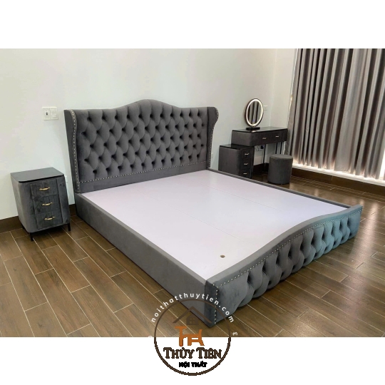 Tổng hợp mẫu giường bọc nỉ , da cho khách giá tận xưởng