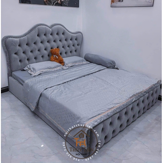 Tổng hợp mẫu giường bọc nỉ , da cho khách giá tận xưởng