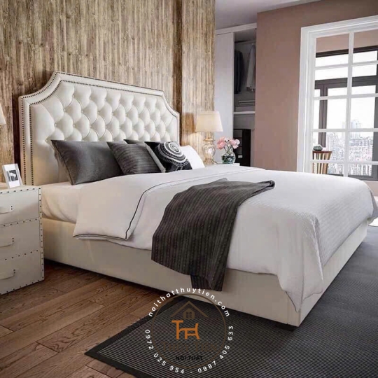 Tổng hợp mẫu giường bọc nỉ , da cho khách giá tận xưởng