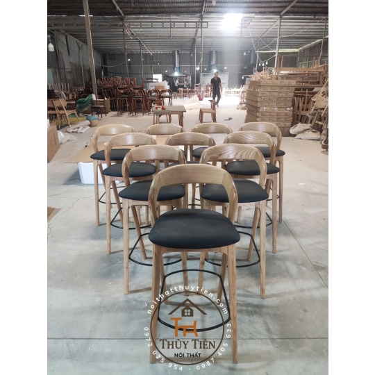 Ghế bar Neva gỗ ash cao cấp