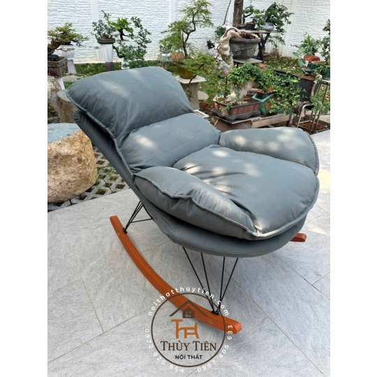 Ghế Bập bênh tôm tặng kèm đôn gác chân 
