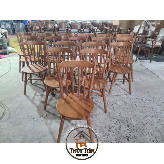 Ghế tiện trúc gỗ cao su 