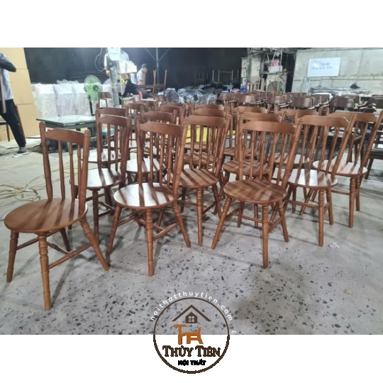 Ghế tiện trúc gỗ cao su 