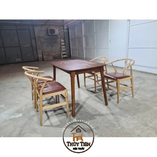 Bộ bàn ghế wisbone phù hợp chung cư, nhà decor phong cách nhẹ nhàng 